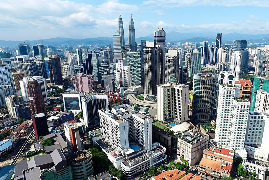 Beautiful skyline of the Kuala Lumpur City Centre