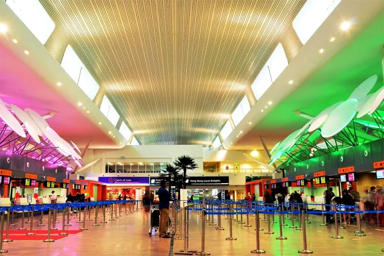 Check-in counters at the Departure Hall at klia2