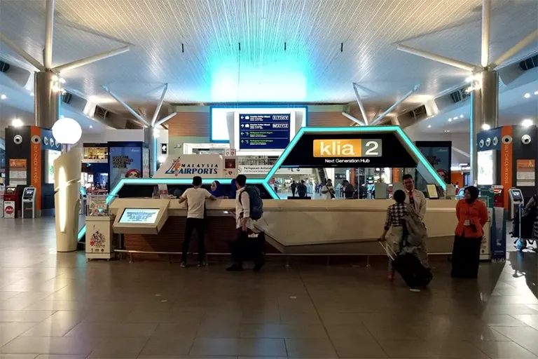 Customer service counter available at Departure Hall at klia2