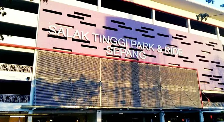 5-level Park N Ride building near Salak Tinggi ERL station