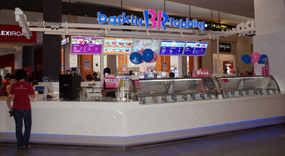 Baskin Robbins at level 2 of Gateway@klia2 mall