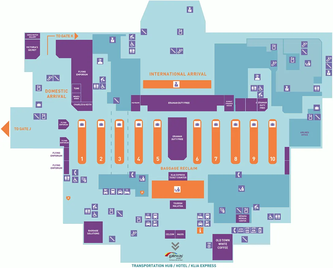 Layout plan of Arrival Hall
