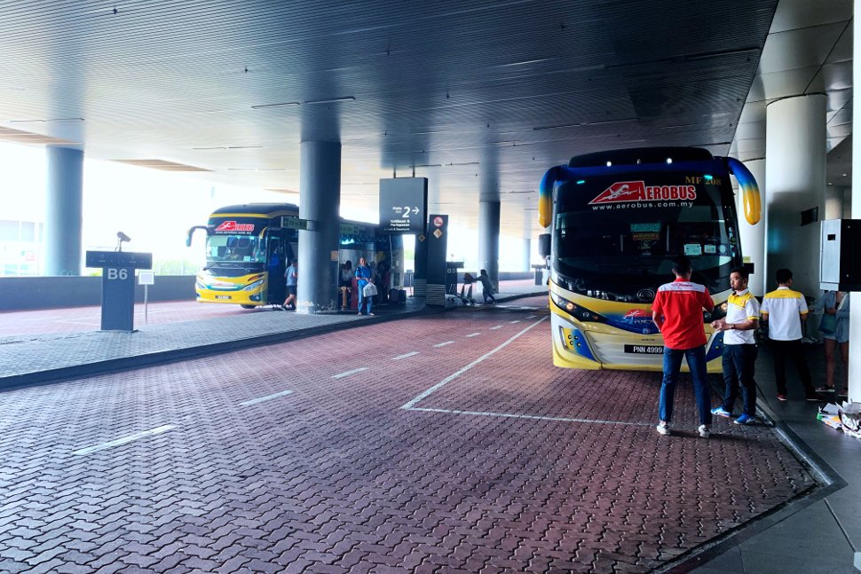 Bus parking / waiting bays at level 1 of Gateway@klia2 mall