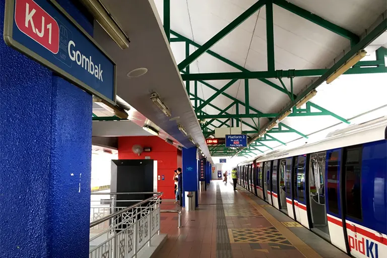 Gombak LRT station - Terminus station for Kelana Jaya line LRT