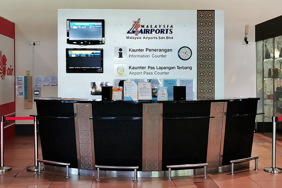 Customer service counter at Malacca International Airport, Melaka Airport