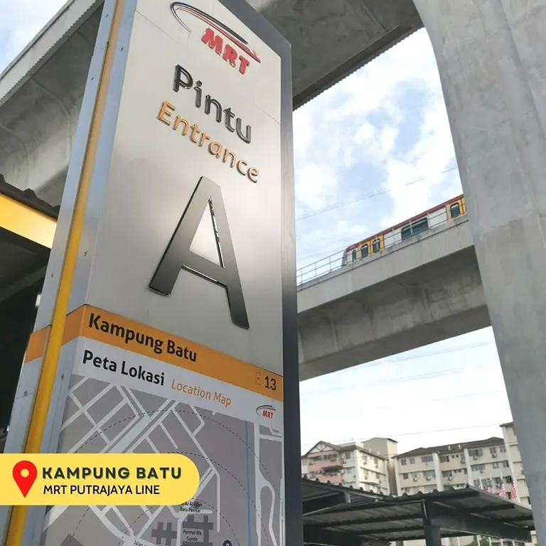 Entrance A of the Kampung Batu MRT station