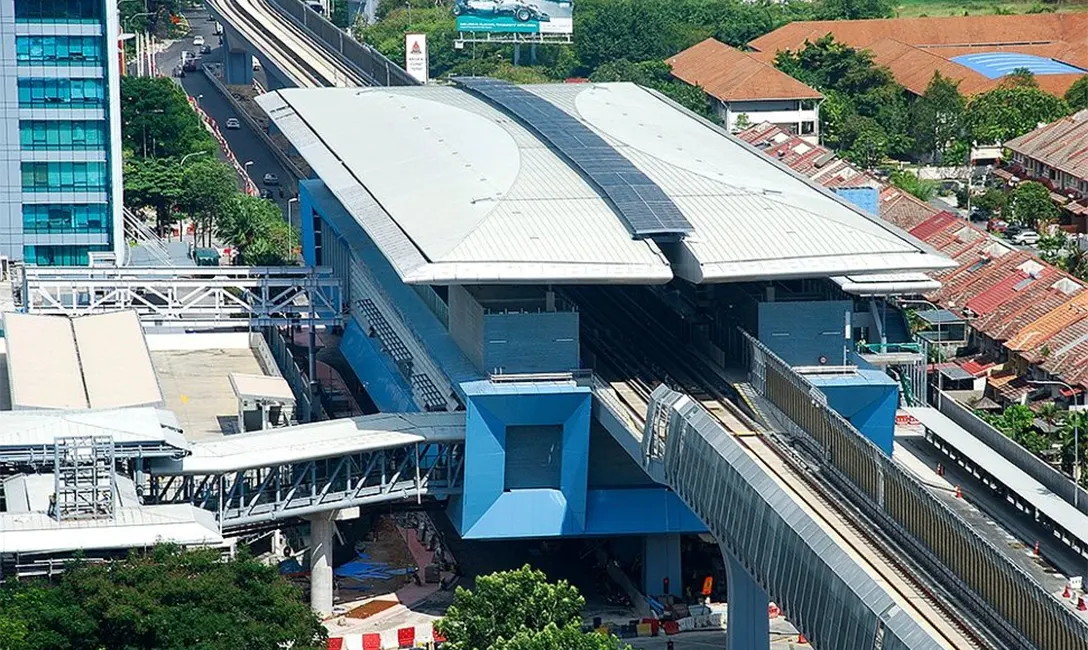 Aerial view of Mutiara Damansara MRT station