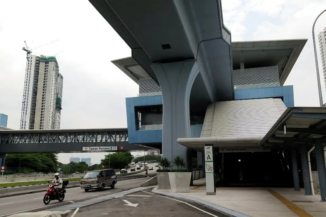 View of Taman Pertama station near entrance A