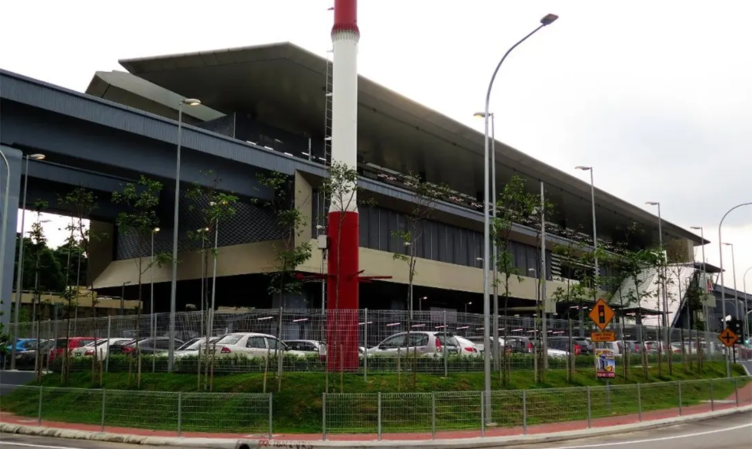 View of Taman Suntex MRT station from a near distance