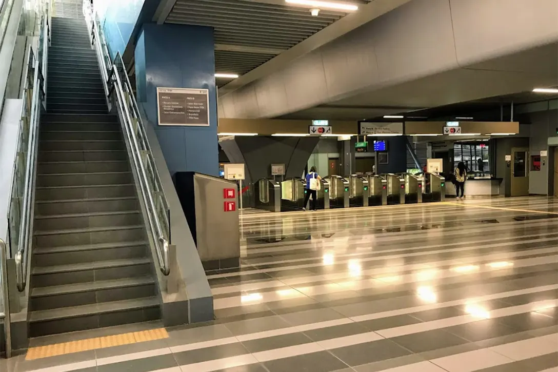 Concourse of the Taman Tun Dr Ismail MRT station