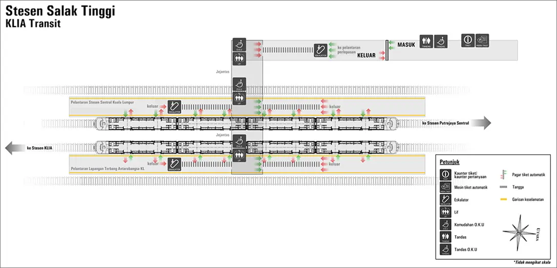 Layout plan of Salak Tinggi ERL station