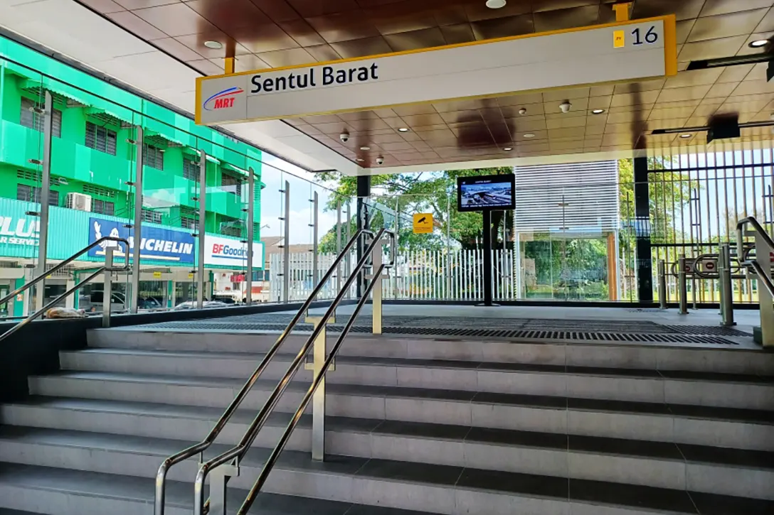 Entrance to the Sentul Barat MRT station