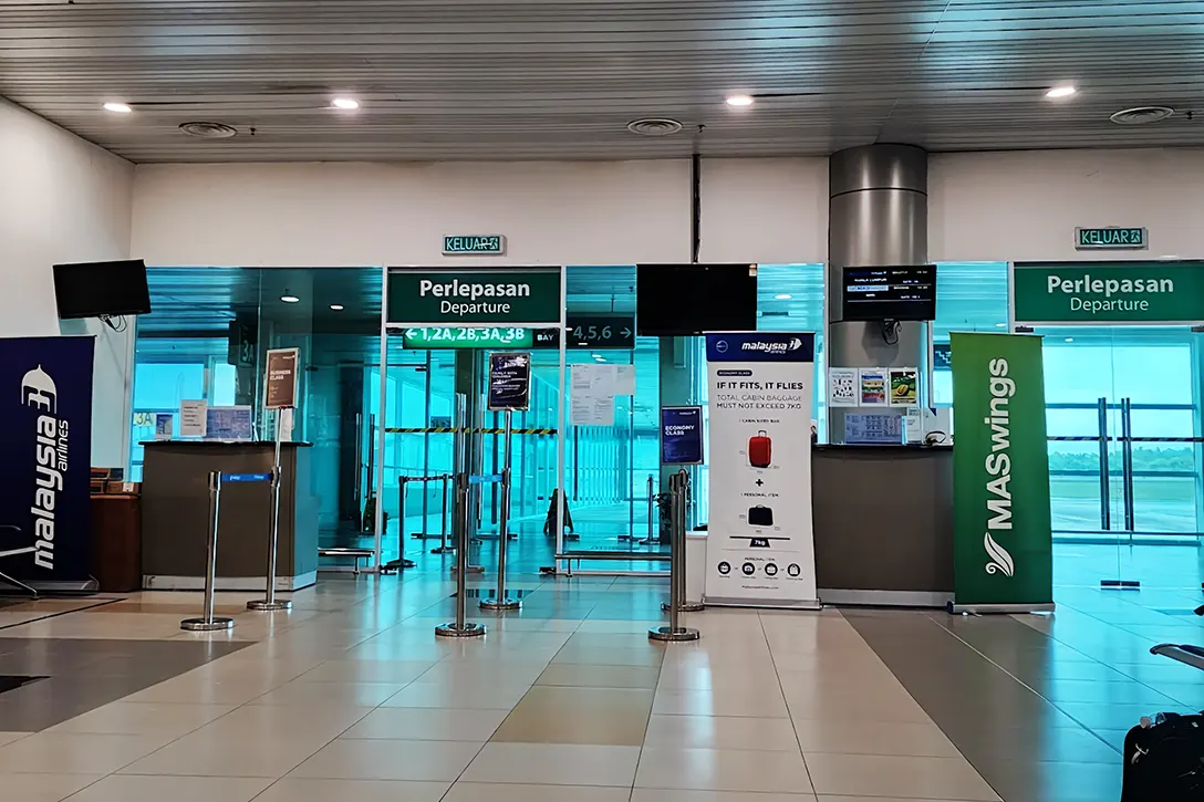 Departure hall at Sibu International Airport
