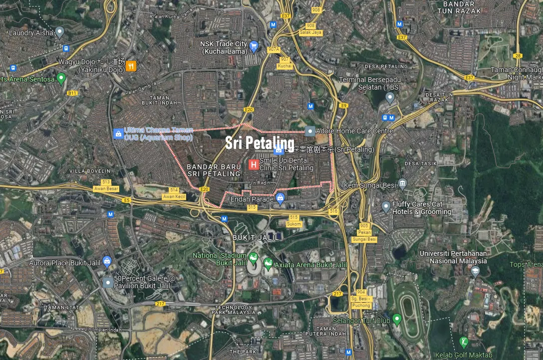 Satellite view of Sri Petaling